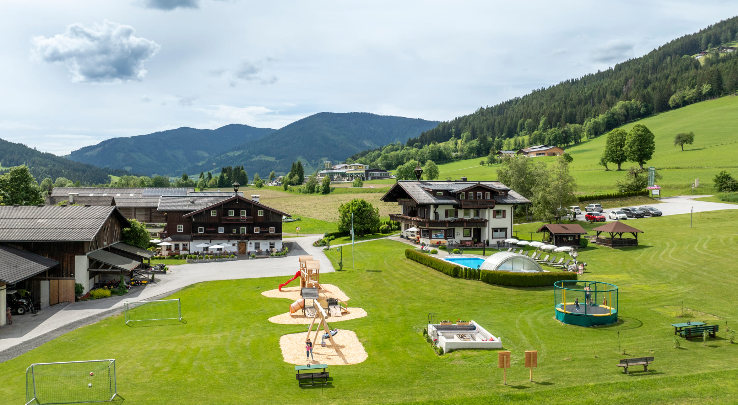 Übersicht vom Bauernhof Obersulzberggut © Lorenz Masser Fotografie